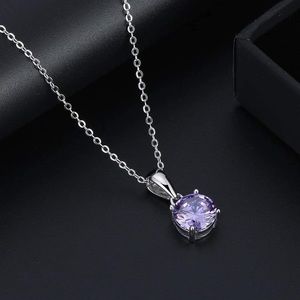 S925 June (alexandrite) birthstone necklace